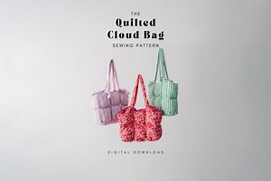 Quilted Cloud Bag Sewing Pattern PDF: DIY Shoulder Tote Purse Tutorial (digital Download) - Etsy UK