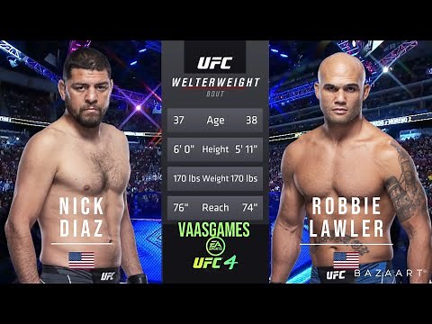 NICK DIAZ VS ROBBIE LAWLER 2 FULL FIGHT UFC 266