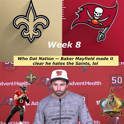 Who Dat Nation — Baker Mayfield made it clear he hates the Saints, lol #nola #whodat #neworleans #sports #NFL #SaintsNation #facebookreels #facebookreelsvideo | Adrian Heart of Gaming