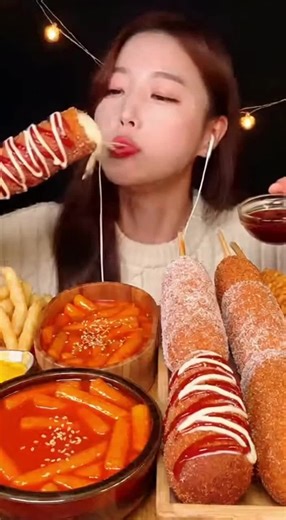 Korean Corndogs Mukbang ASMR Experience