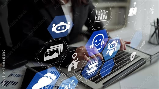 AI Virtual Assistant Artificial Intelligence Chatbot Controlled by Prompt Engineering for Explainable Generative AI information and LLM Deep Learning Technology for Smart Business Work Support. Funnel