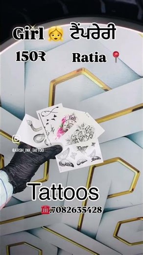 arsh ink tattoo #girl#temprery#tattoo#likecommentsharesubscribe ❤️