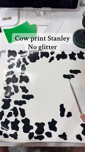 1.1K views · 12 reactions | How do you feel about this version of cow print vs the cow hide I make? This one can be made without glitter and is super cute! #tumblertok #cowprint #cowappreciationday #cowlove #cow | The Crafty Bear | Facebook