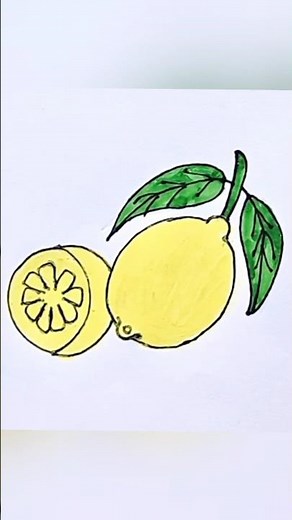 How to Draw a Realistic Lemon Step by Step🍋