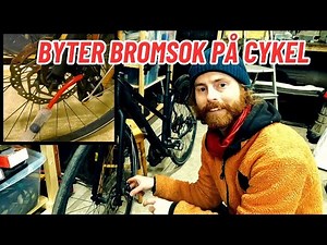 luftar bromsar och byter bromsok på cykel (shimano) + enkel service