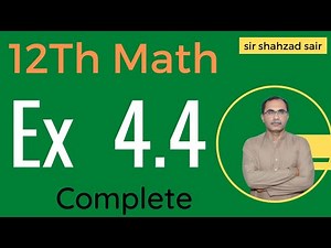 FSC Math Part 2 Chapter 4 || Exercise 4.4 Introduction To Analytic Geometry || 12Th Class Math