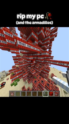 blowing up 1,000 armadillos in minecraft with ​‪@breadloveslapisyt‬ because we got bored #shorts #minecraft