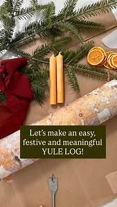 Making a Yule Log is something I started a couple years ago and it’s one of my favorite activities to get ready for the Winter Solstice & Yule… and it’s EASY and ACCESSIBLE (bonus!) HERE’S WHAT YOU NEED: a log that’s dried out - you can use a piece of firewood, a fallen tree or some garden centers carry single logs during this time of year. Just make sure it has a flat bottom so it sits upright (especially if you’re burning candles on it!) candles (or a source of light) - real candles, fake ones