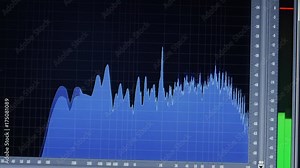 EQ frequency analyzer spectrum plugin on a studio monitor display