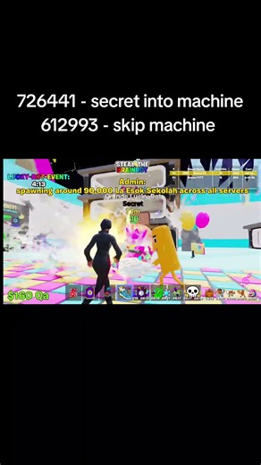 Admin Abuse Lucky Rot Event Mini Kings schmecken Skip Machine Code #brainrot #stb #fortnite #admin