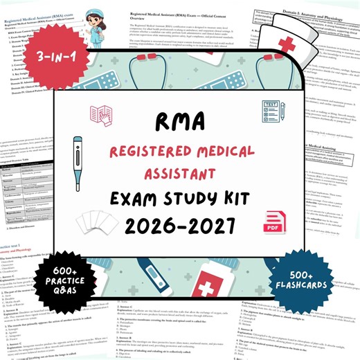 RMA Exam Study Kit 2026 | Registered Medical Assistant Exam Study Guide | Registered Medical Assistant Study | Rma Exam | Rma Study Guide - Etsy