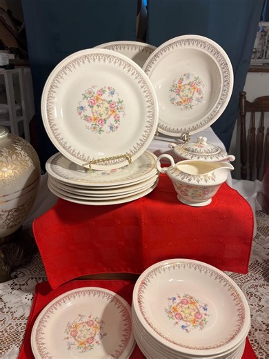 Edwin Knowles Royal Knowlton Shabby Chic From the 1940s -50s 7 Dinner Plates Serving Bowl Platter 10 Soup Bowls - Etsy UK