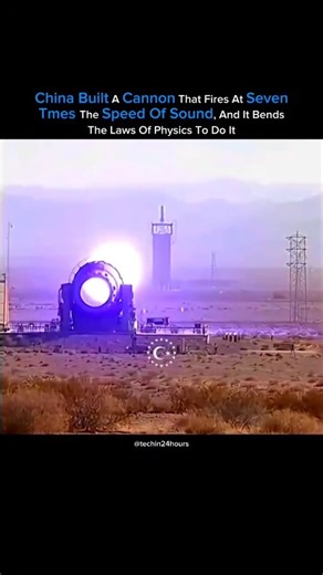 Tech in 24 hours on Instagram: "Railguns use pure electricity not gunpowder to fire projectiles at nearly Mach 7. Massive electric currents create magnetic force that launches a solid round at blistering speed, delivering destructive power through sheer kinetic energy. It’s cheaper, safer, and faster than traditional cannons turning electricity into extreme firepower."