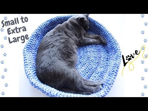 Cozy Crochet Pet Bed: Spoil Your Fur Baby! | Small to Extra Large Crochet Cat or Dog Bed