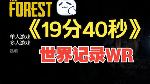 旧记录【森林1速通世界记录】“19分40秒”（Normal Any% Glitchless）