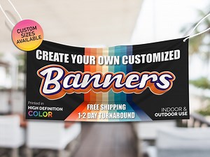 Custom Banner, Vinyl Banners, Banner Printing, Banner Sign, Banner Vinyl, Banner and Logo, Outdoor Banner, Waterproof Banner, Logo Banner - Etsy