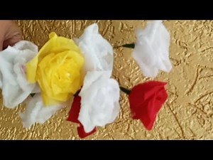 Flower making with organdy cloth | How to make organdy flower | #flower #craft #organdyflower