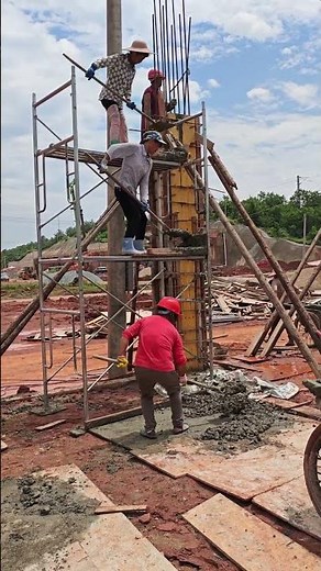 Core process on a construction site.