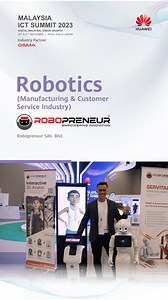 Robots are taking the manufacturing and services industry by storm due to their ability to enhance customer service and experience. Stick around as Nik Umar, the Sales Engineer (Commercial Sales) of Robopreneur Sdn. Bhd, a partner at #MalaysiaICTSummit2023, introduces us to these robots. #HuaweiMalaysia | Huawei Malaysia