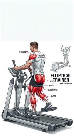What Muscles Does the Elliptical Actually Work? #healthiumai #viral