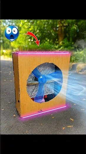 how to make mini cooler cardboard se mini cooler bnao #viral #shorts #science