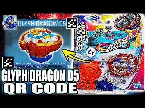 QR CODE GLYPH DRAGON D5 + TODOS DRAGONS BEYBLADE BURST RISE APP!!