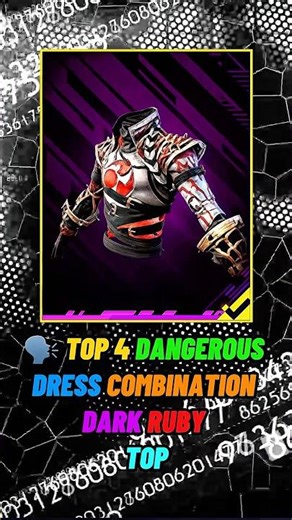 🗣️ TOP 4⚡️DANGEROUS DRESS🤯COMBINATION WITH🤯DARK RUBY TOP 🔥💀