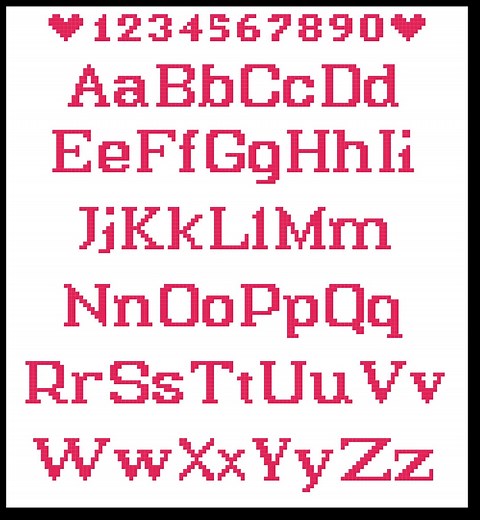 Cross Stitch Alphabet Pattern: Lettering Font (PDF Instant Download) #FA95D - Etsy Canada