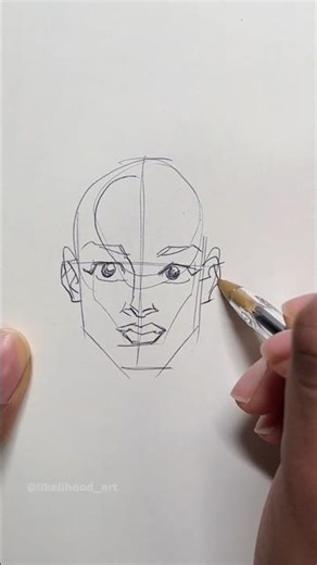 Quick face sketch! (ASMR) #sketchbook #drawing #ballpointpen