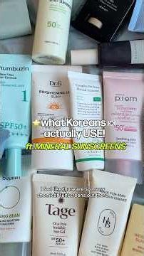 KOREAN MINERAL SUNSCREENS: what’s popular in Korea!☀️