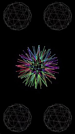 3D Sphere coded in Python! 🐍✨ #python #programming #mathart #satisfying #3d #coding #shorts