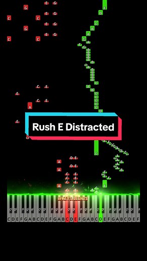 Intermediate Piano Tutorial: Rush E Distracted