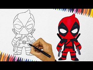 How to draw Deadpool very easily step by step