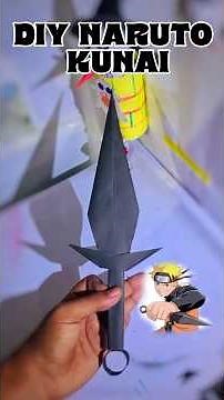 How to Make Naruto Kunai with Paper | Easy Anime Craft 🎨 😱 #diy #art #craft #papercraft #shortsfeed