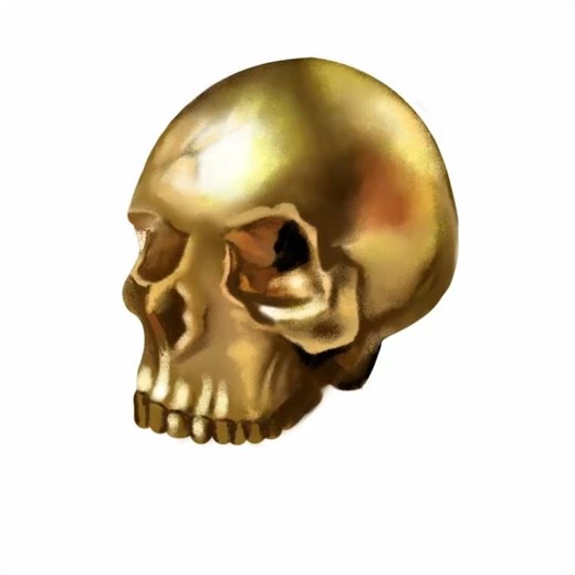 💀 Easy Skull Drawing in Procreate | Quick & Satisfying Art #shorts