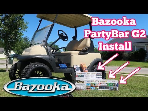 How To Install Sound Bar on Golf Cart | Bazooka Party Bar G2 | In-Depth Review | Club Car Precedent