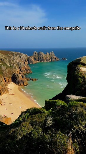 campingbible on Instagram: "You NEED to visit this area in Cornwall at least once in your lifetime. The beach is to die for 😍!! @treen.farm.campsite @treenfarmcampsite 📍Treen Farm Campsite #camping #campinglife #beautifuldestinations #coastalcamping #cornwall #cornwalllife #bestbeaches #campervan #vwt4 #instadaily #reeloftheday #reels"