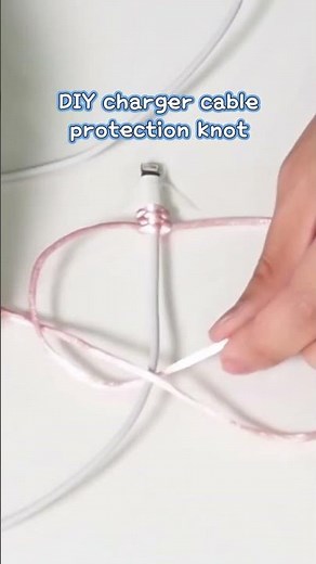 DIY charger cable protection knot