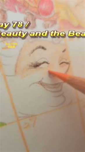 #Day78 #Day1/365 Dreaming in Colors-365 Days of Magic #色と夢で描く365日の魔法#Disneyart #イラスト#色鉛筆#カレンダー