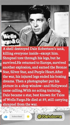 A War Survivor Who Became a Hollywood Star 🎬🇺🇸 | Dale Robertson’s Incredible Story