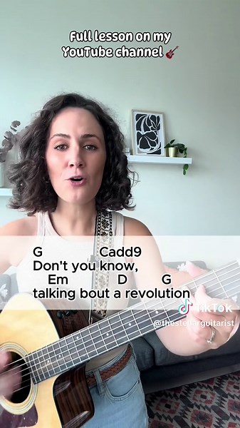🎸Four chords, one strumming pattern and a story about standing up for your rights! 👏 Talkin’ Bout a Revolution by Tracey Chapman is a classic song to learn on the guitar! Are you on your guitar journey feeling a bit lost, unmotivated, or unsure of your next steps? 🎸✨ It happens to the best of us. 🙋🏻‍♀️ 🙋🏻 But here’s an idea 💡 Did you know that following a step-by-step course is the fastest way to reach your guitar goals and have fun? 🎸 ⭐️This is why I have created The Stellar Academy ⭐️