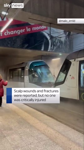 Dramatic footage shows aftermath of tram collision