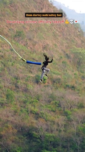 No fear only thrill 😭💪 219 meter jump is not for beginners 💀”