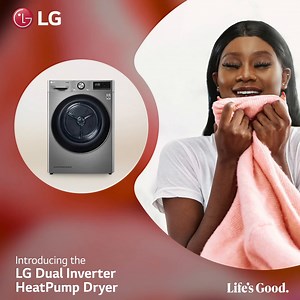 Dry your clothes faster while protecting the fabric with the LG Dual Inverter Heat Pump Dryer! It dries clothes at low temperatures for better fabric care, while the humidity sensor optimizes drying time. Learn more here: https://www.lg.com/eastafrica/dryers #LGEastAfrica #LifesGood #LGDryer #HeatPumpDryer #SensoryDry #ElegantDesign #Dryer #HumiditySensor #FabricCare #OptimalDry | LG Global