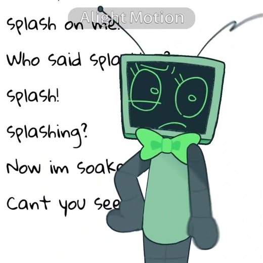 if vee is a bit blue is water guys she will live believe me #dandysworld #art #animation #tweening