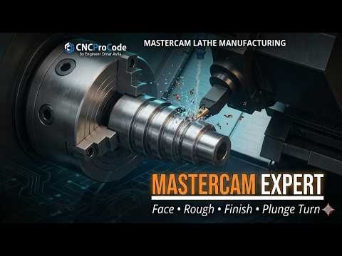 Mastercam Advanced Machining: Lathe Workflow | Face, Rough, Finish & Plunge Turn