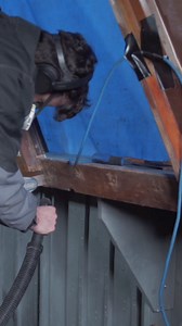 Wood boat interior renovation starting with careful removal