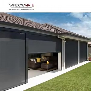 [Hot Item] Zip Track Outdoor Roller Blinds Waterproof Motorized Roll up Shade