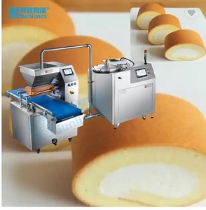 [Hot Item] Multi-Functional Swiss Roll Cake Machine Production Equipment Soft Sweet Mike Cake Making Machine for Center Fill Cake