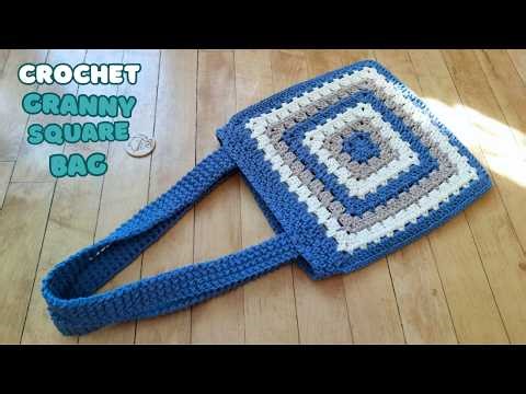 How to Crochet Granny Square Bag Step by Step | ViVi Berry Crochet
